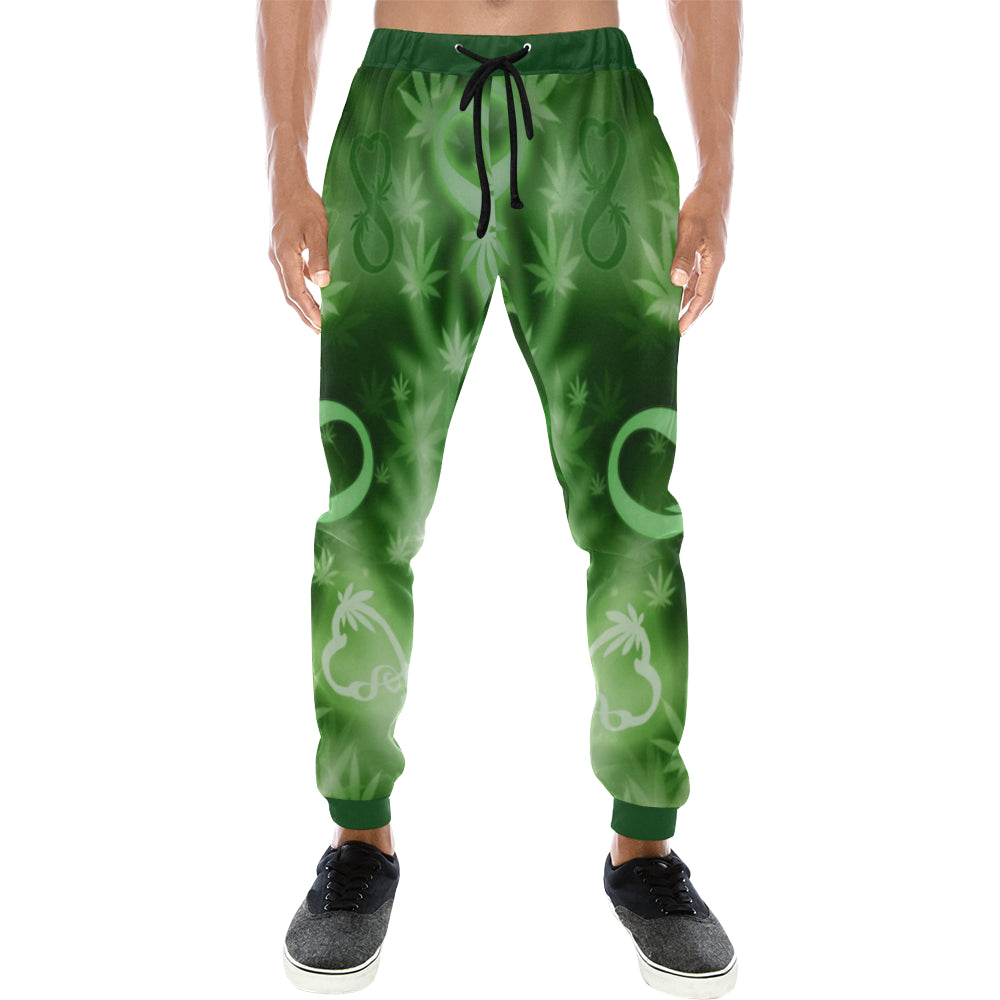 INFINITY GREEN COSMOS Men's All Over Print Sweatpants (Model L11)
