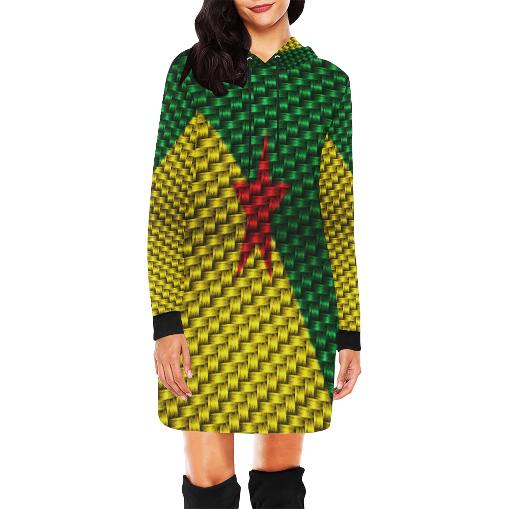 YANA FLAG All Over Print Hoodie Mini Dress