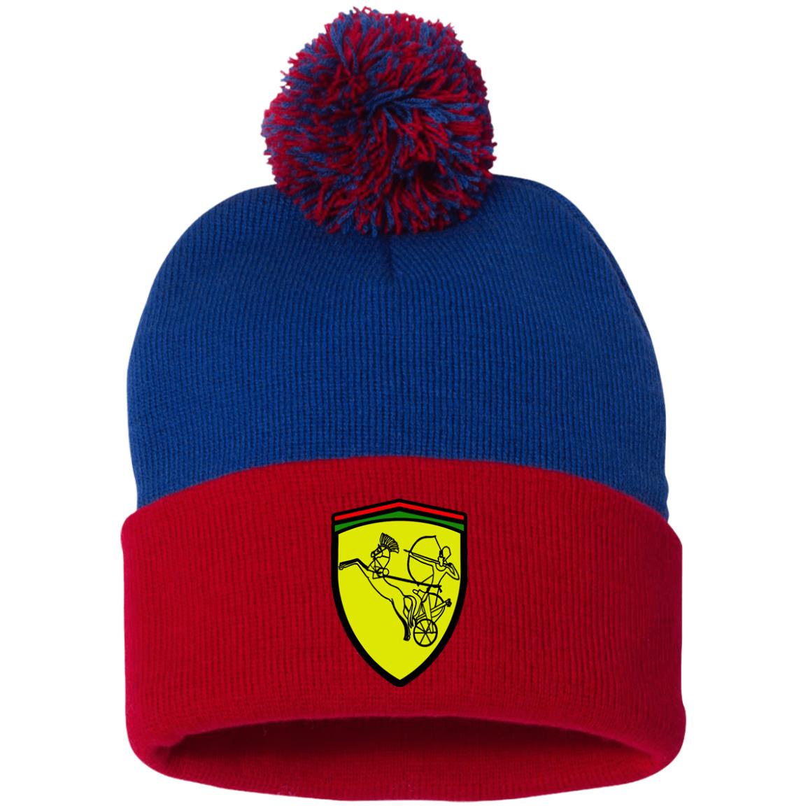 Ramses II Victory EMB Pom Pom Knit Cap