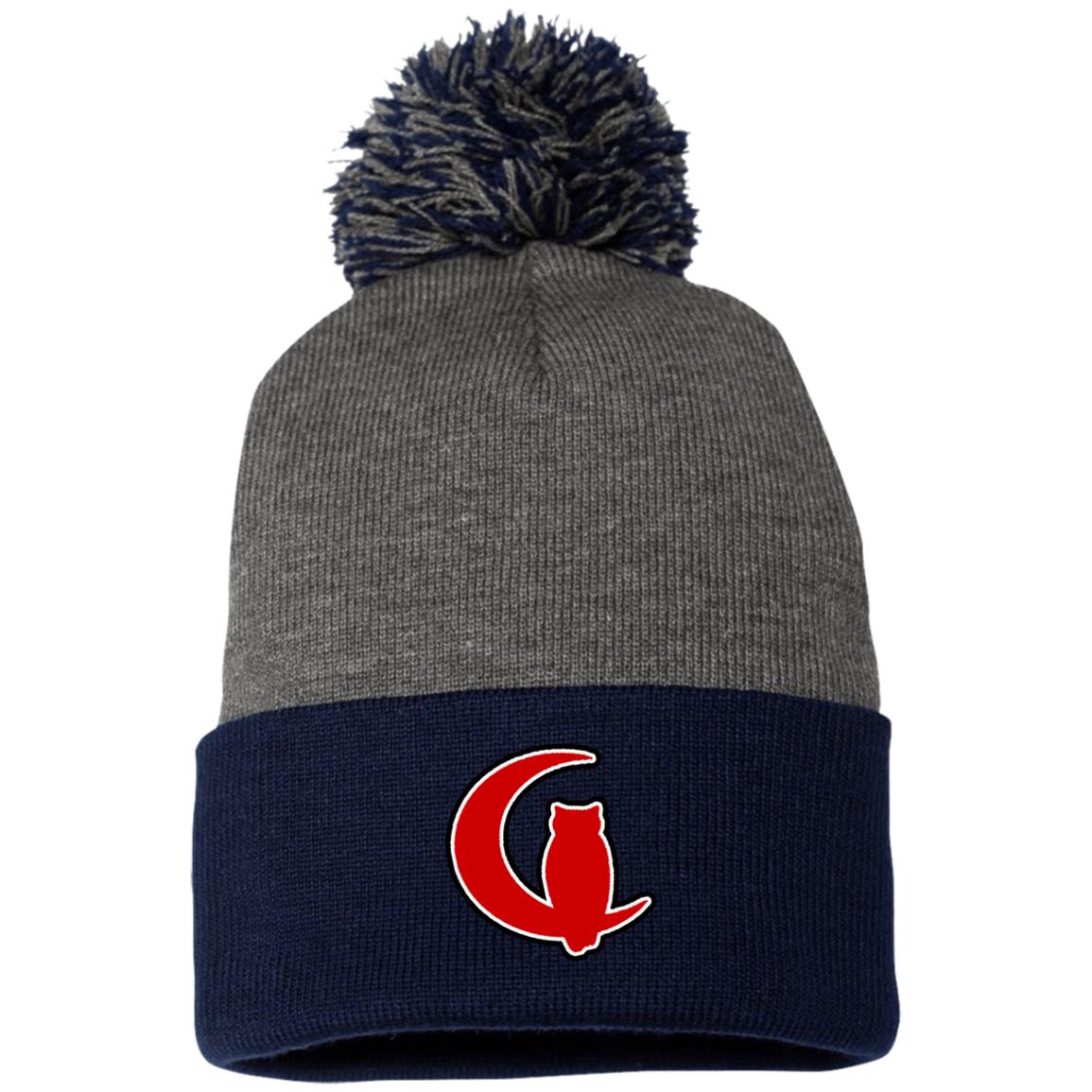 LCC RED & BLACC Pom Pom Knit Cap