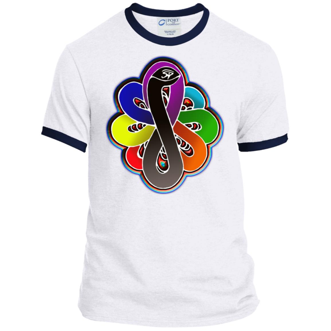 Infinity Snake of B-mwelo(chakras) Ringer Tee
