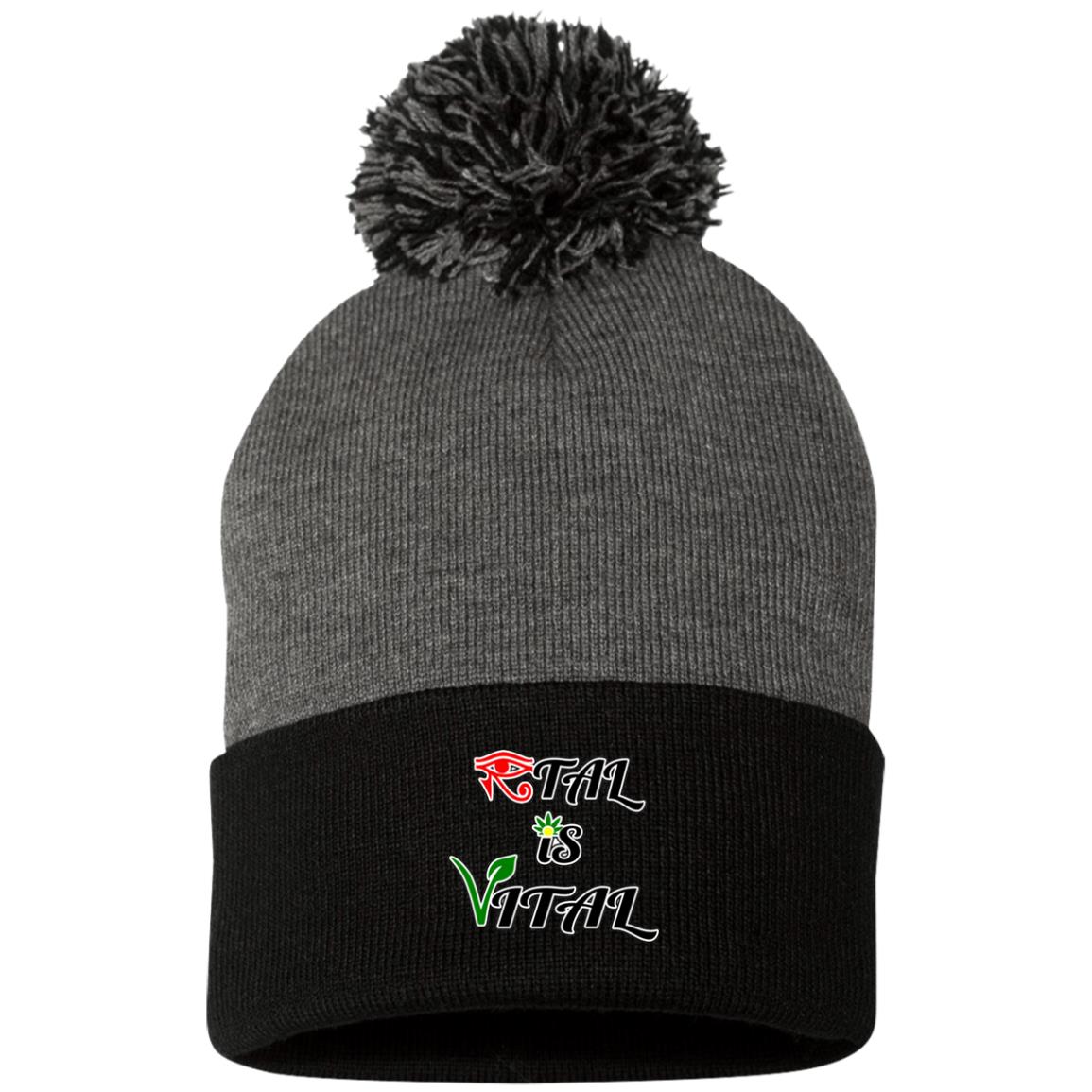Ital Is Vital EM Pom Pom Knit Cap