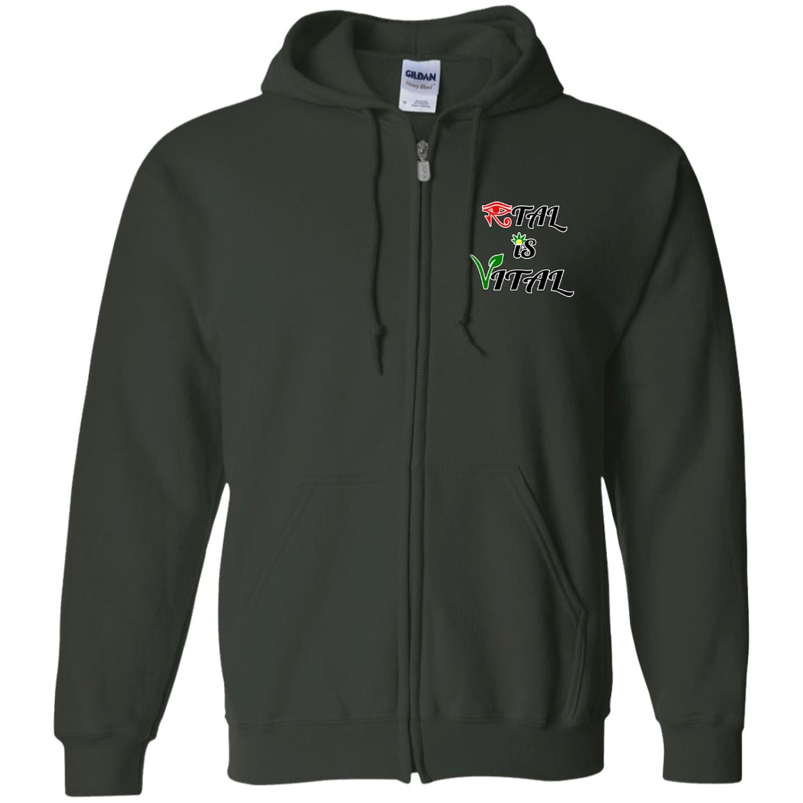 Ital Is Vital EM Zip Up Hooded Sweatshirt