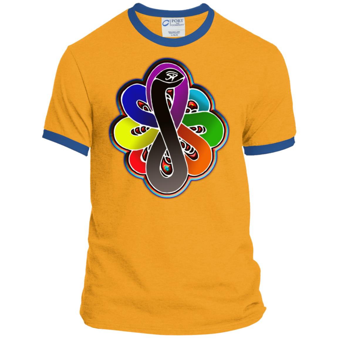 Infinity Snake of B-mwelo(chakras) Ringer Tee