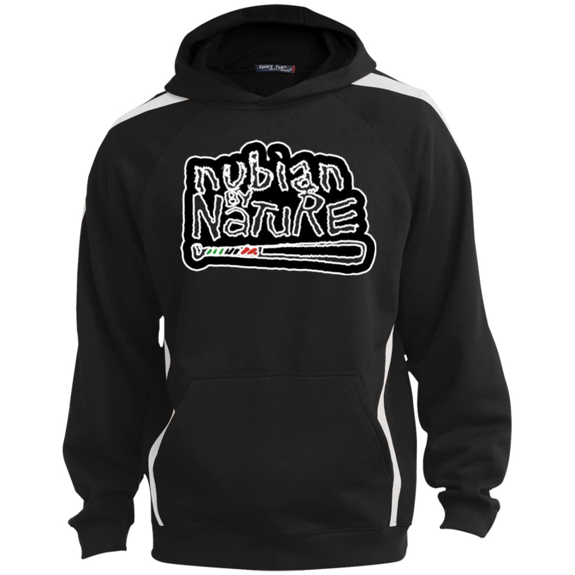 Nubian By Nature Sport Sleeve Stripe Sweatshirt  Lined Hood