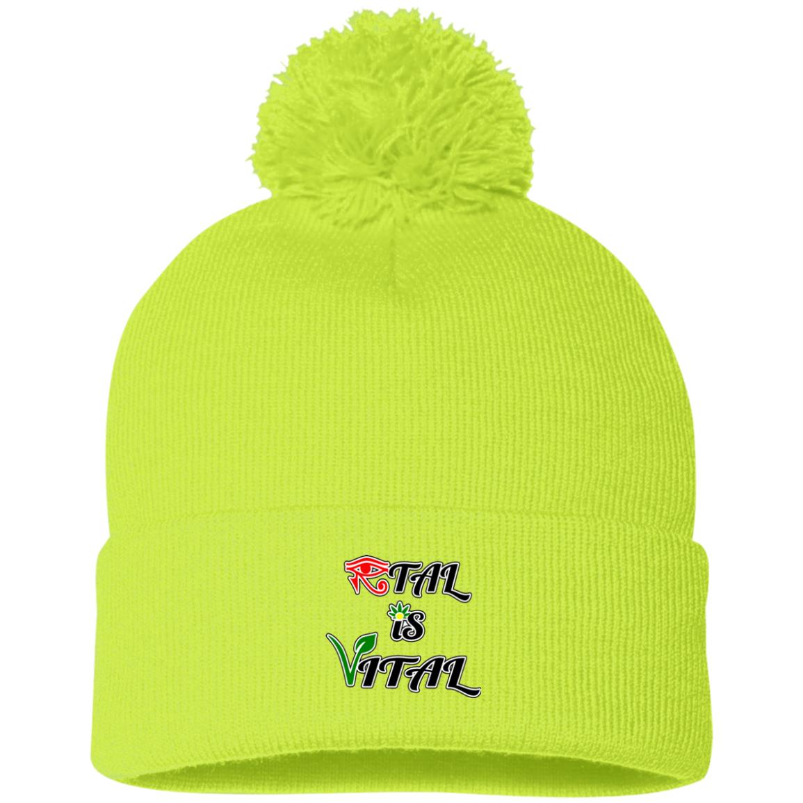 Ital Is Vital EM Pom Pom Knit Cap