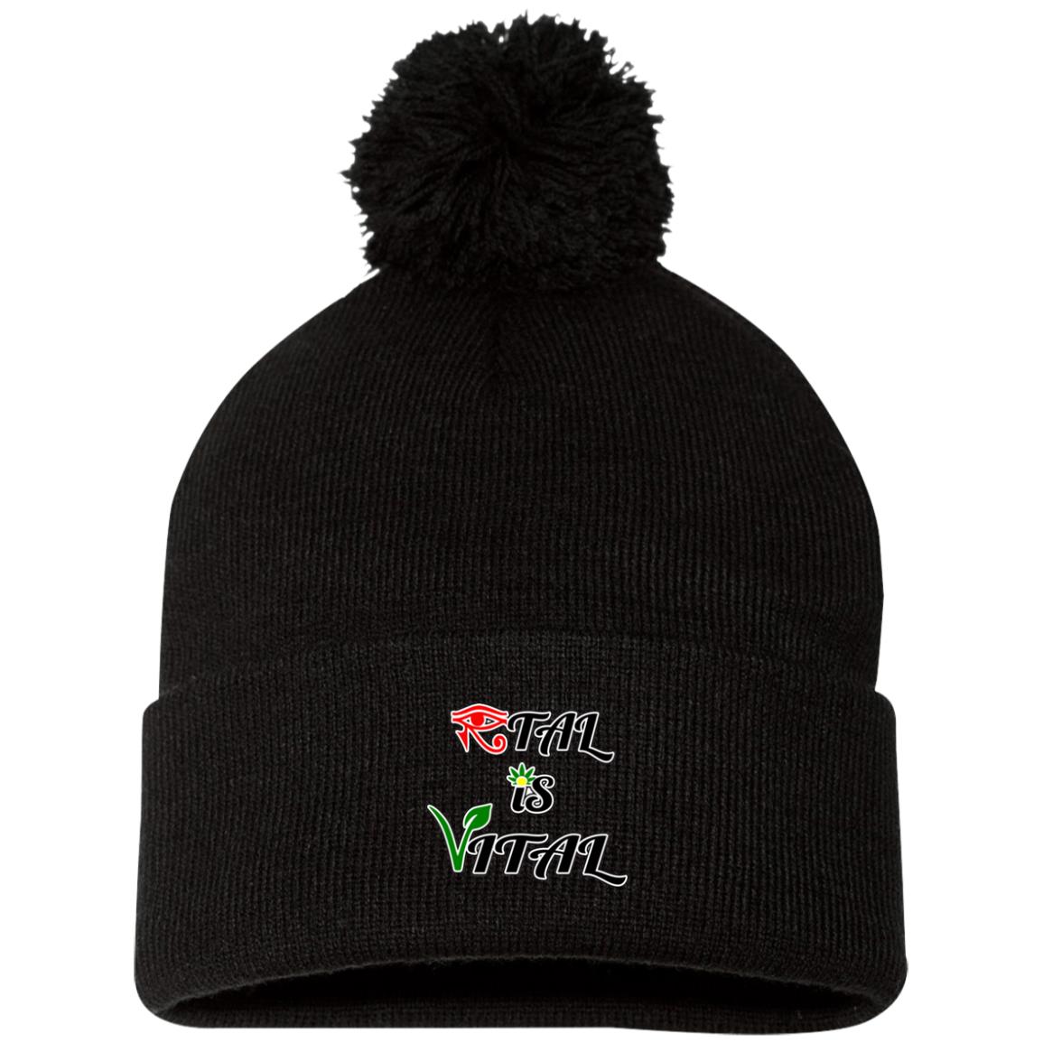 Ital Is Vital EM Pom Pom Knit Cap