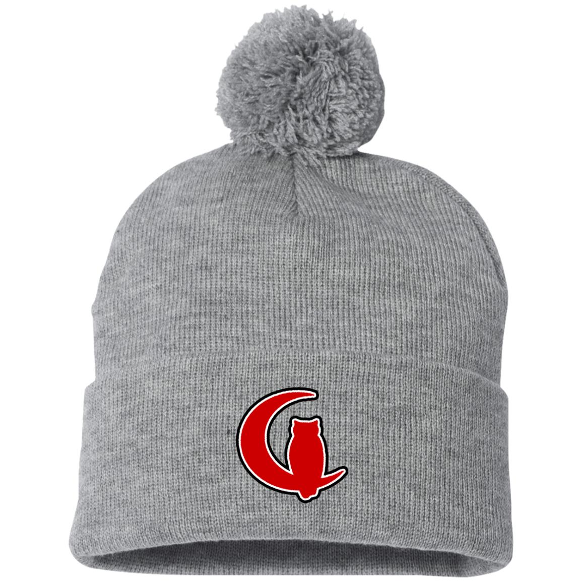 LCC RED & BLACC Pom Pom Knit Cap