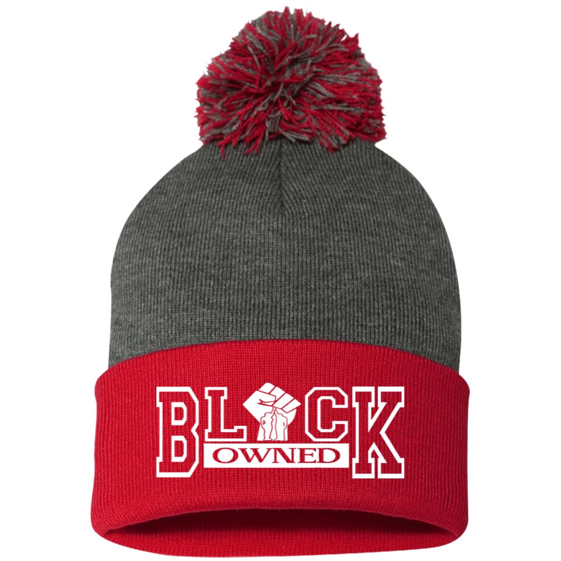 BLACK OWNED Pom Pom Knit Cap