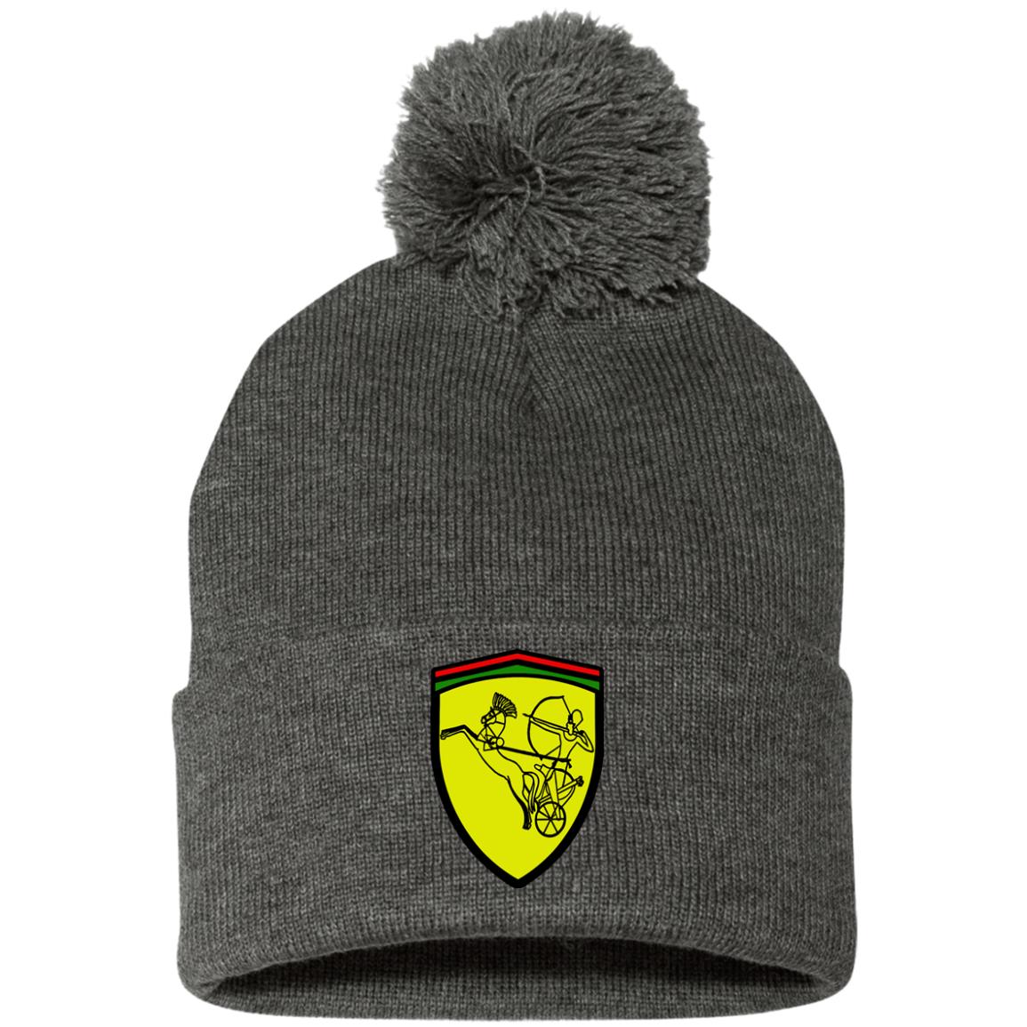 Ramses II Victory EMB Pom Pom Knit Cap