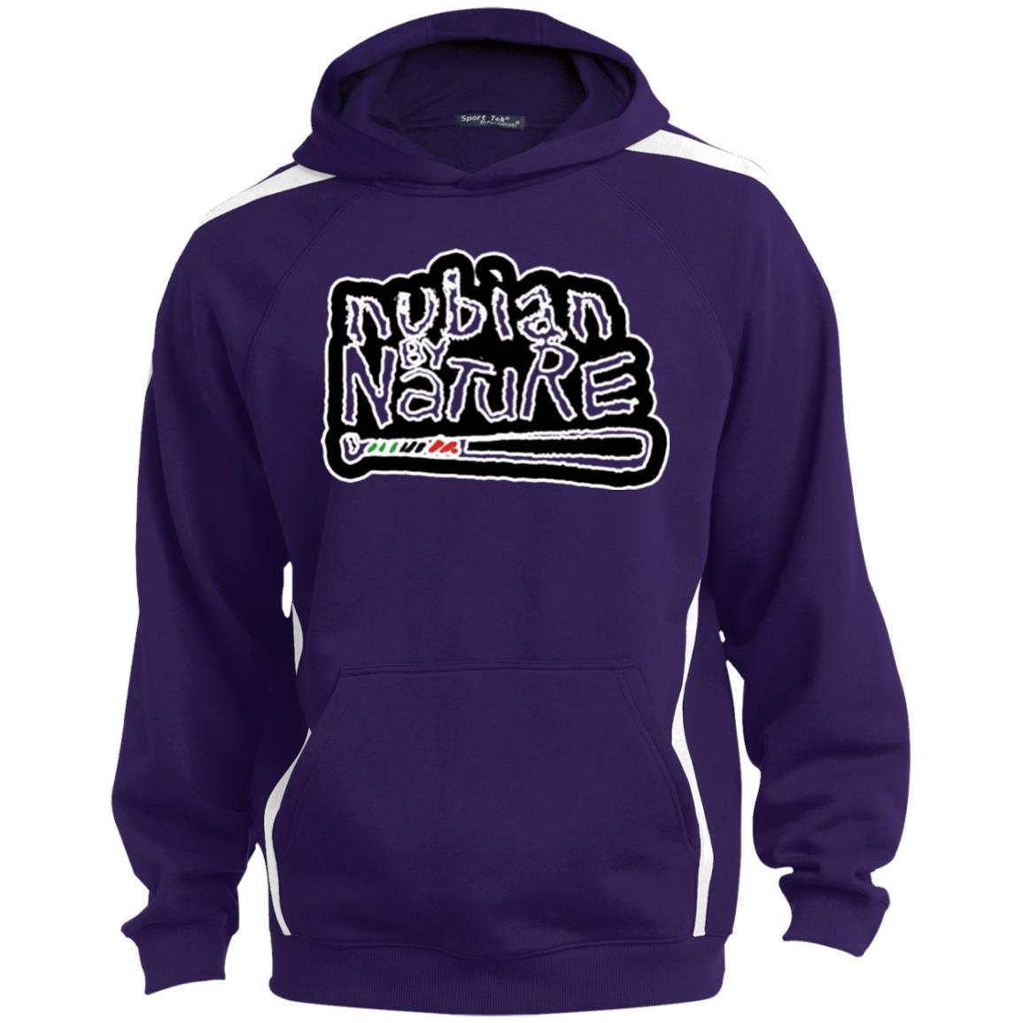 Nubian By Nature Sport Sleeve Stripe Sweatshirt  Lined Hood