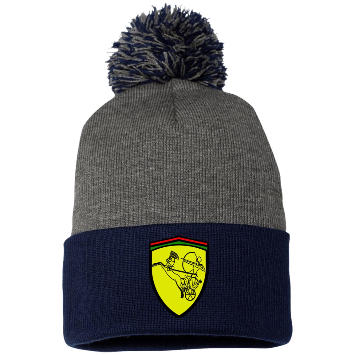 Ramses II Victory EMB Pom Pom Knit Cap