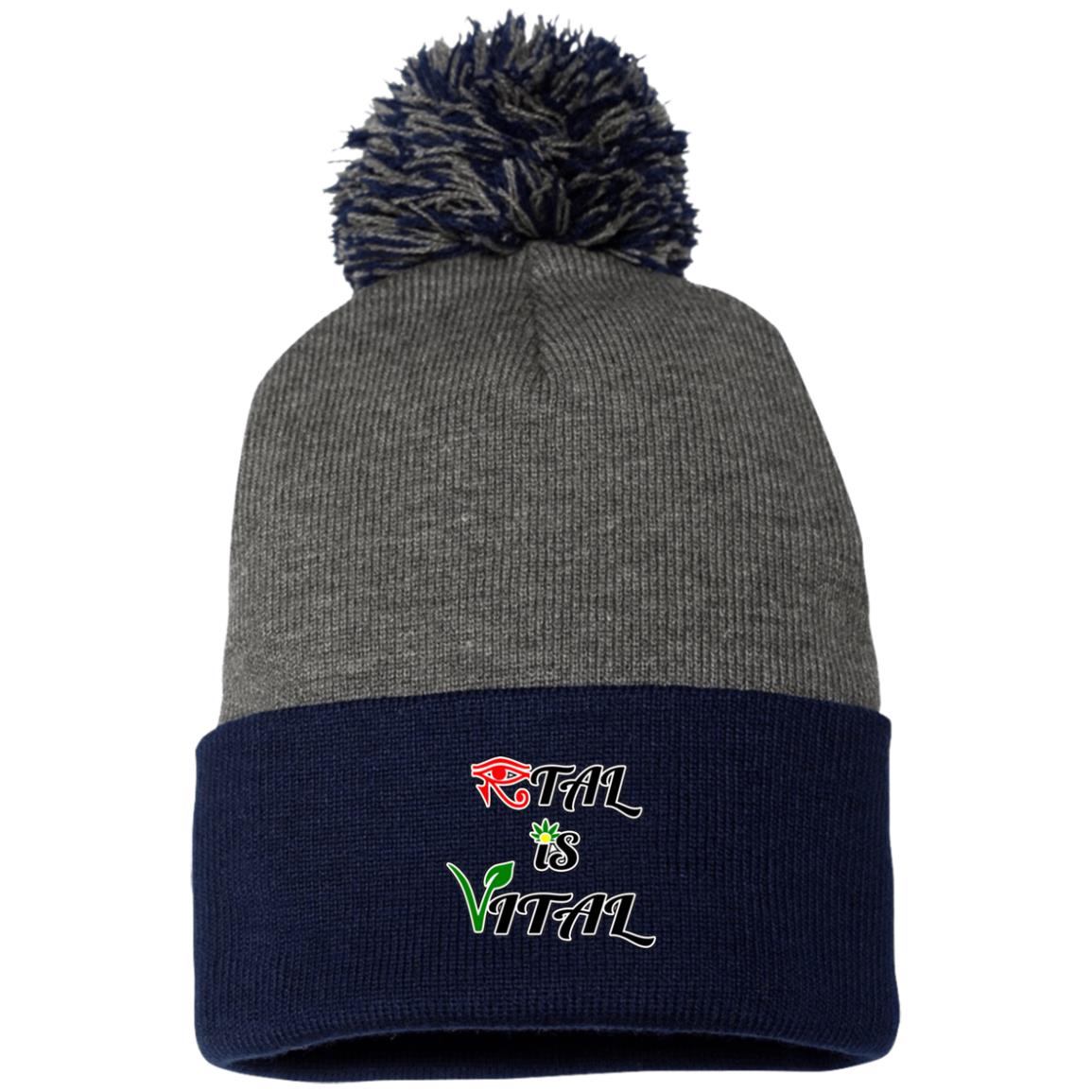 Ital Is Vital EM Pom Pom Knit Cap