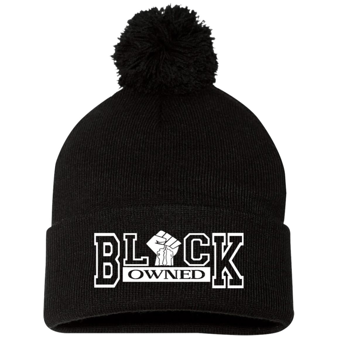 BLACK OWNED Pom Pom Knit Cap