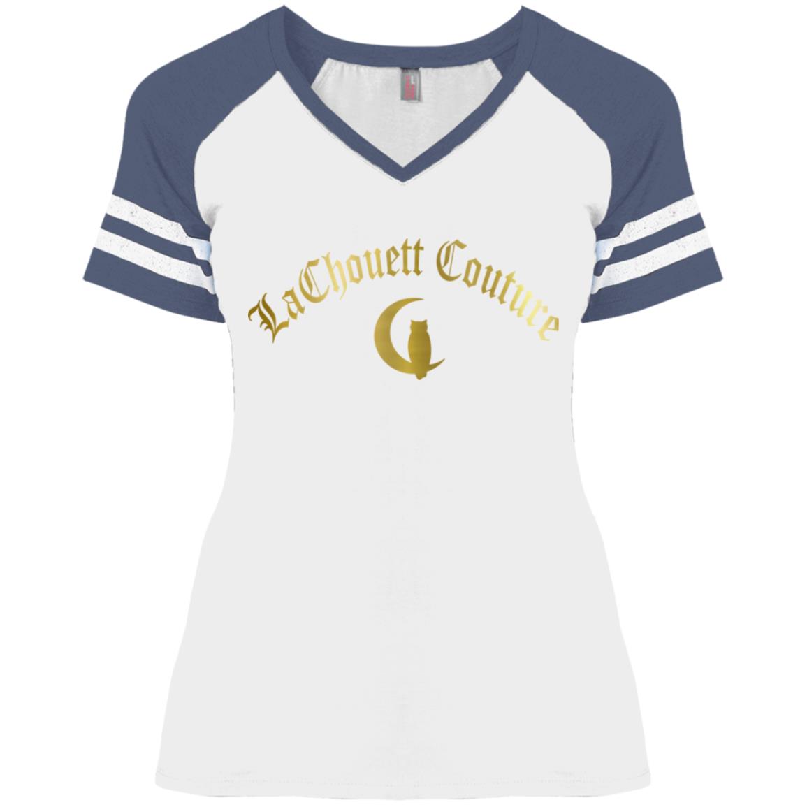 DM476 District Ladies' Game V-Neck T-Shirt