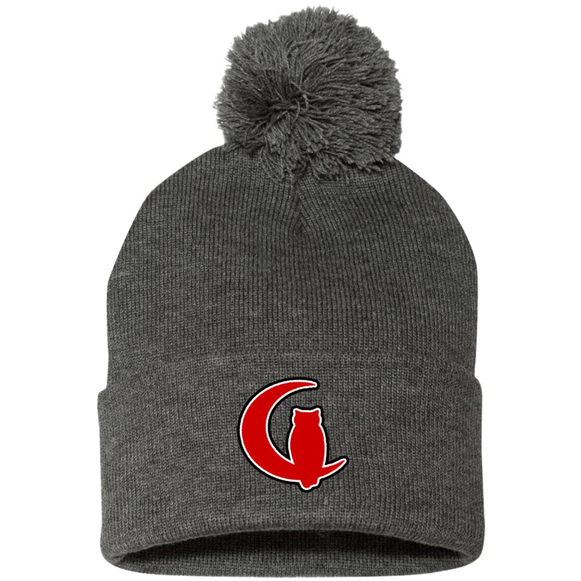 LCC RED & BLACC Pom Pom Knit Cap