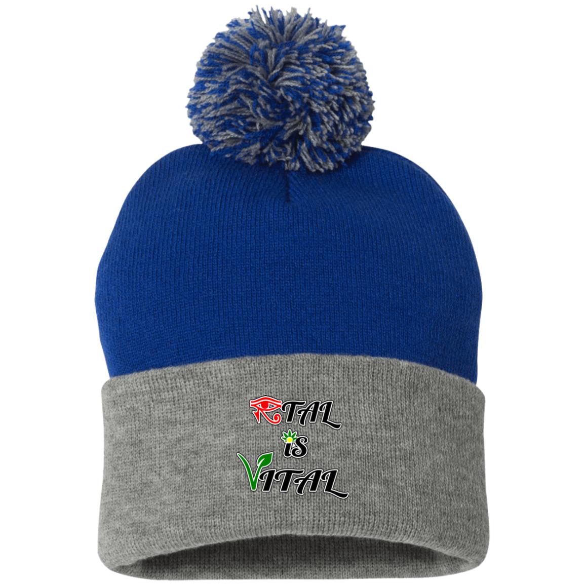 Ital Is Vital EM Pom Pom Knit Cap