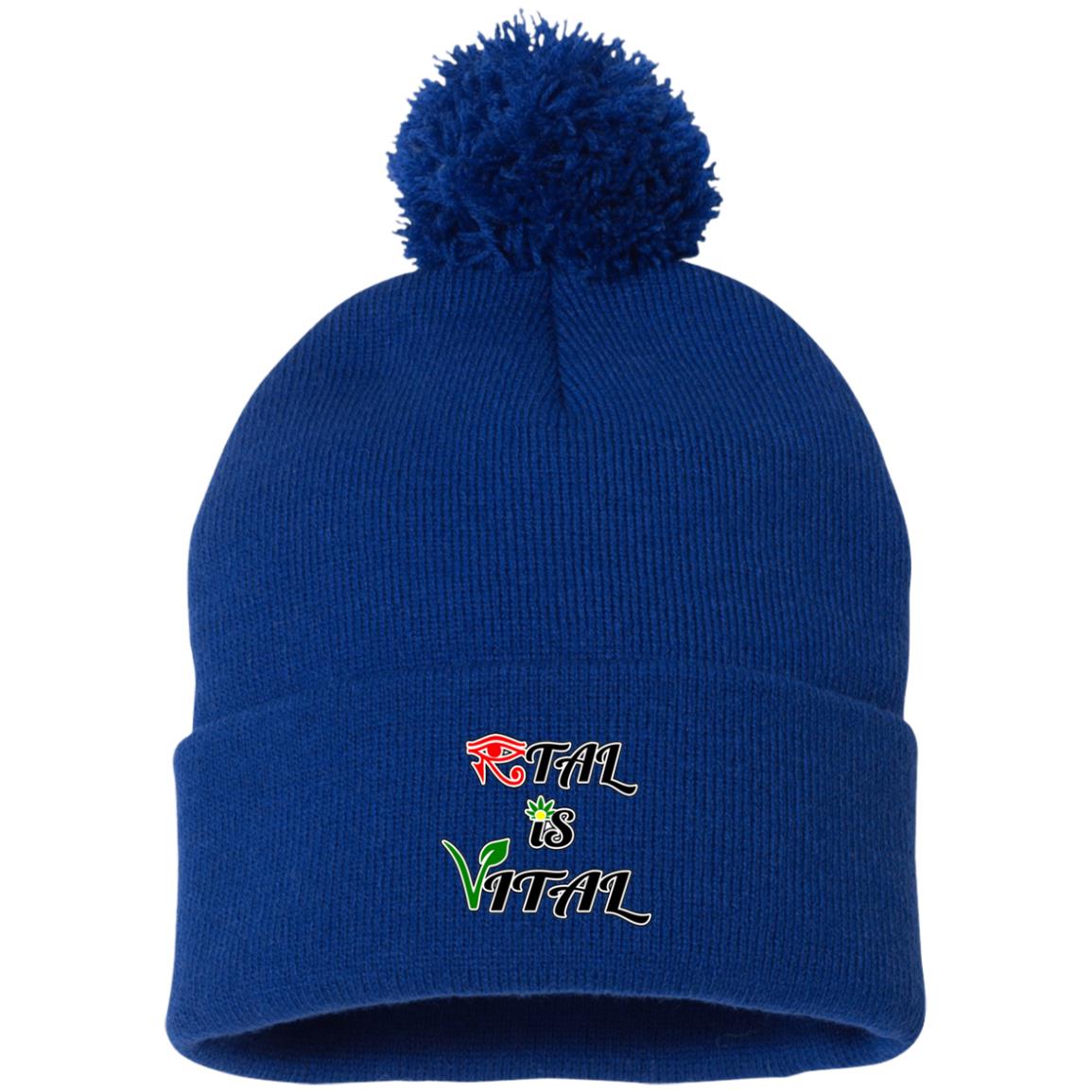 Ital Is Vital EM Pom Pom Knit Cap
