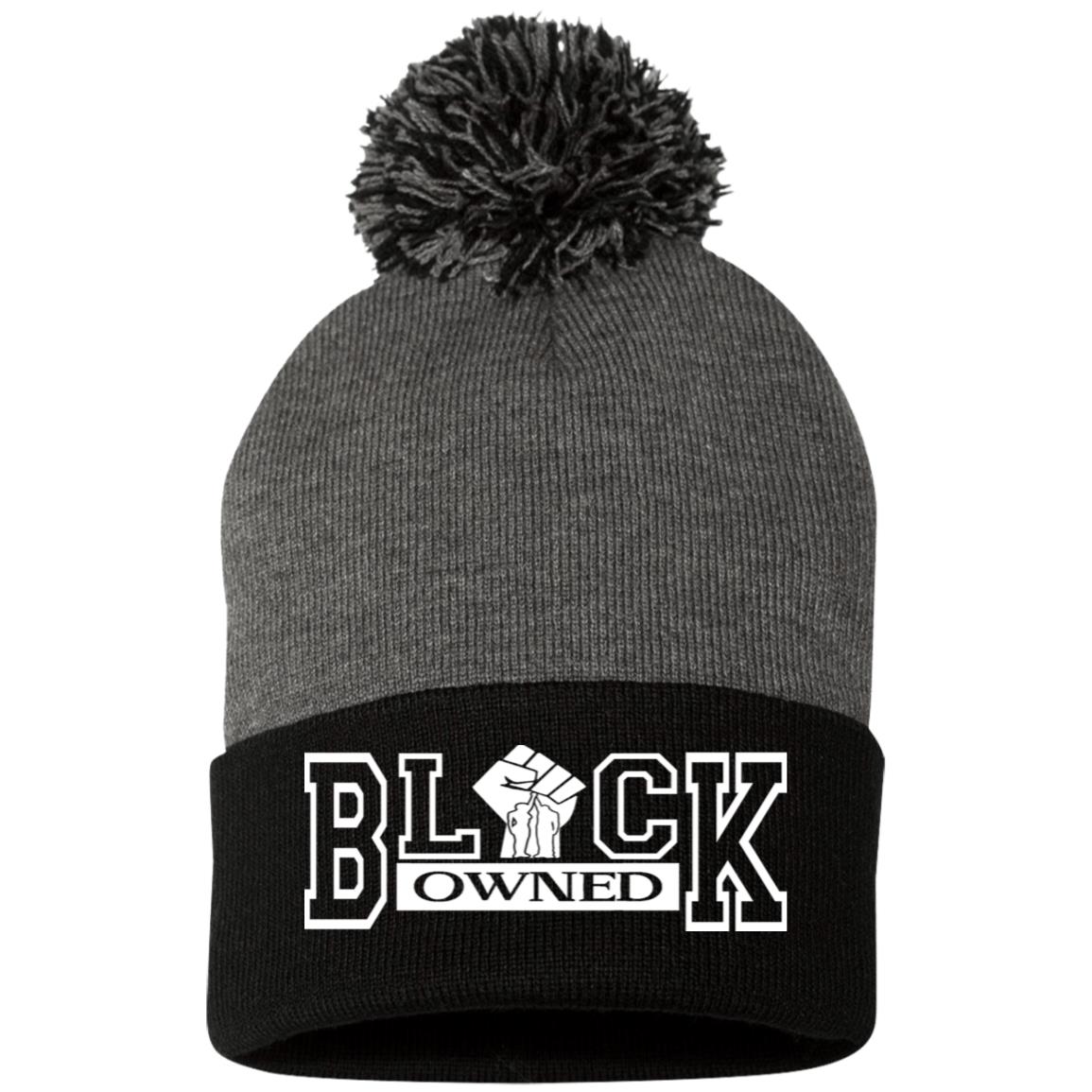 BLACK OWNED Pom Pom Knit Cap