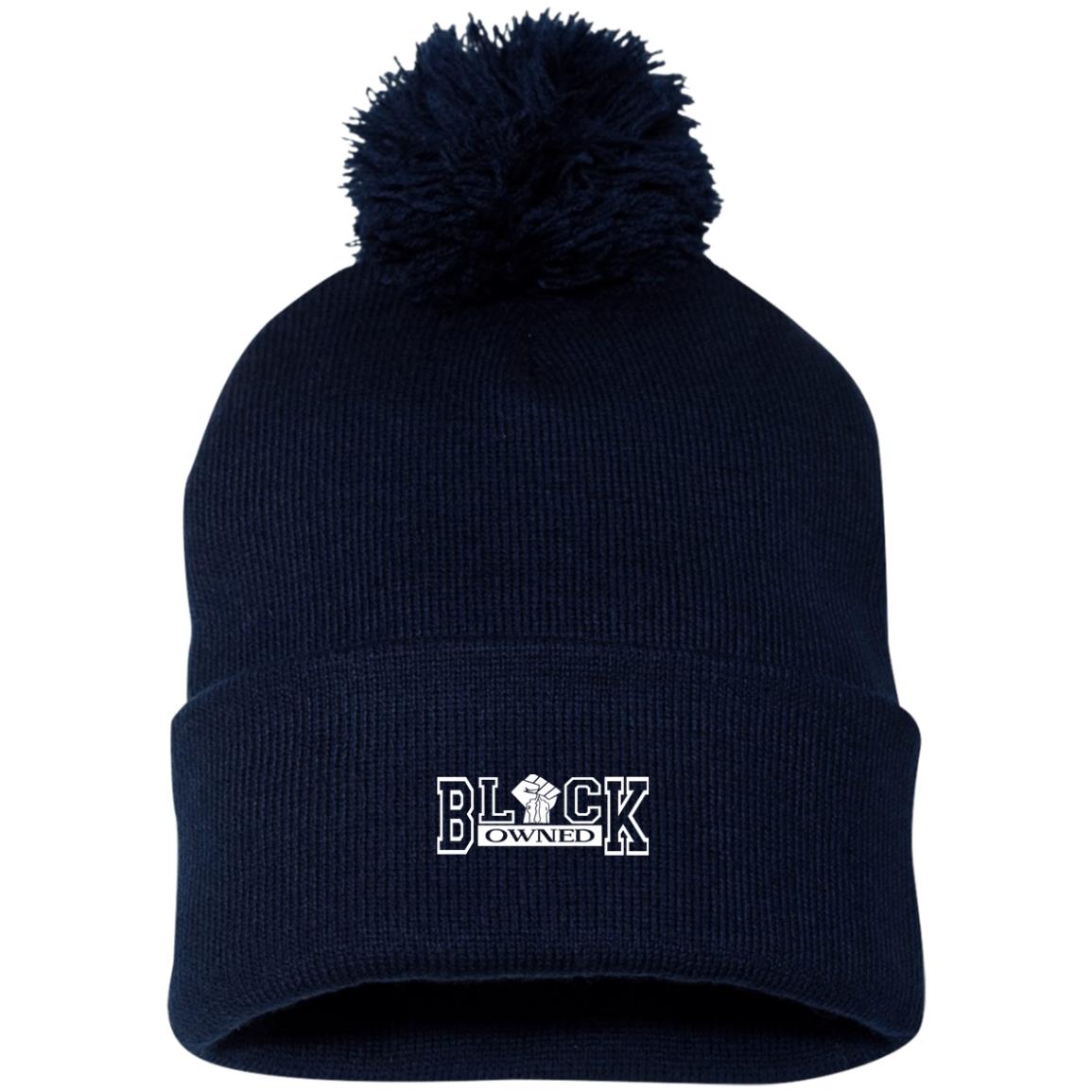 BLACK OWNED Pom Pom Knit Cap