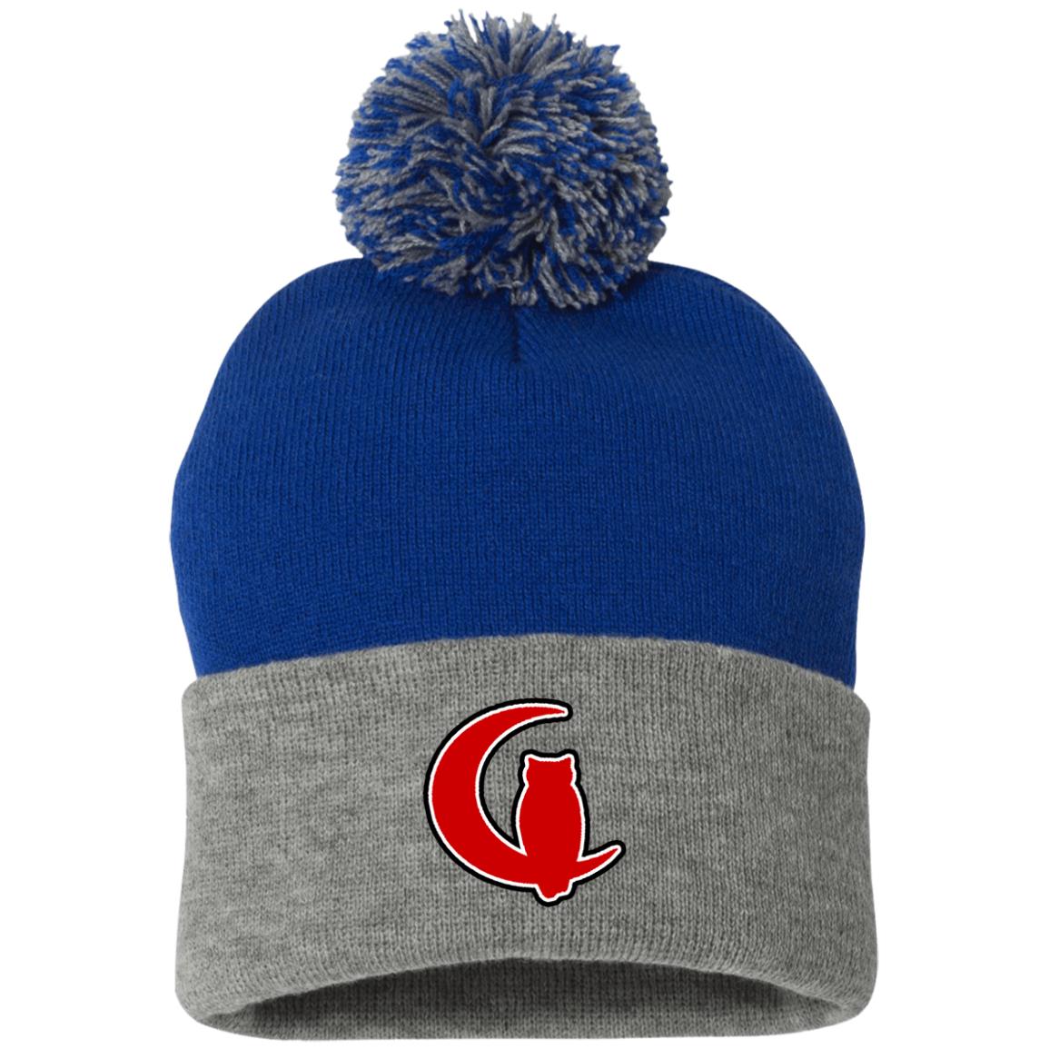 LCC RED & BLACC Pom Pom Knit Cap