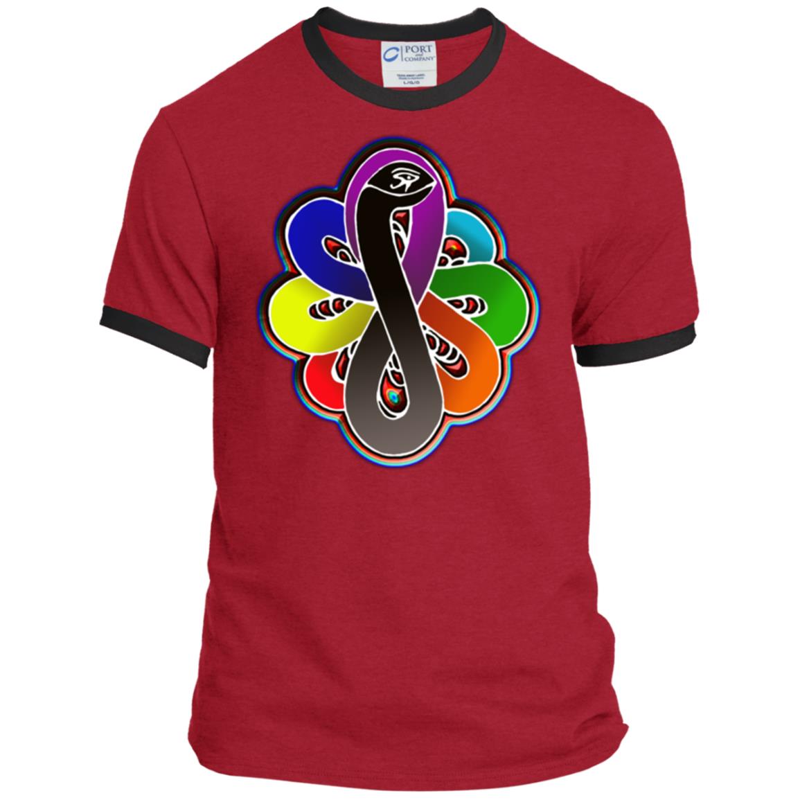 Infinity Snake of B-mwelo(chakras) Ringer Tee