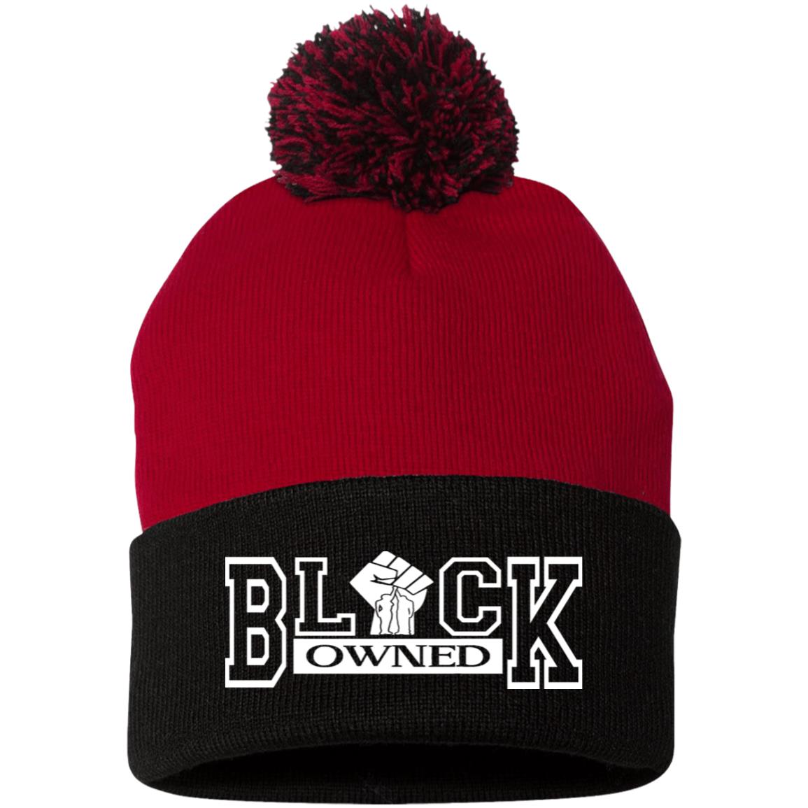 BLACK OWNED Pom Pom Knit Cap