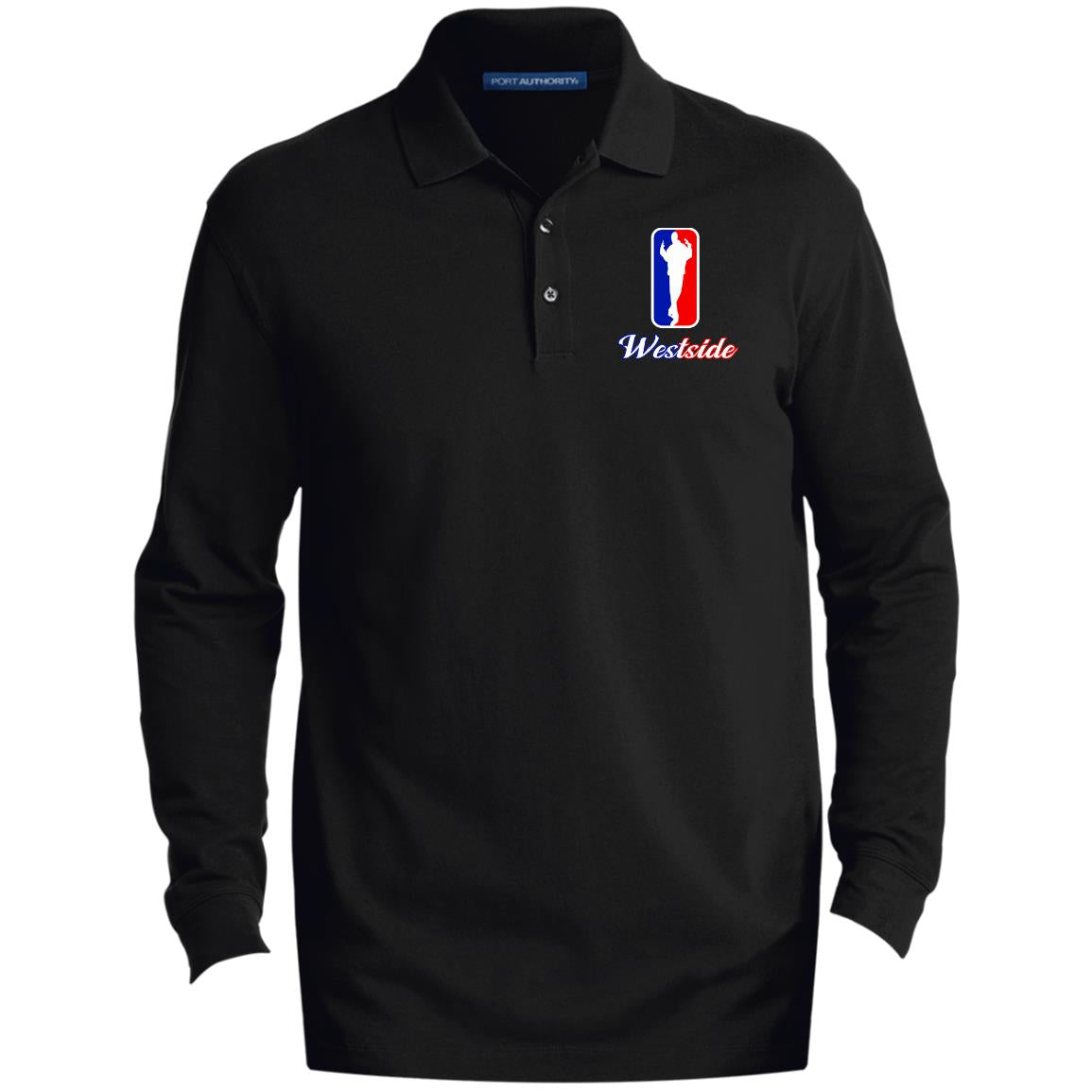 WESTSIDE Men's Cotton LS Polo