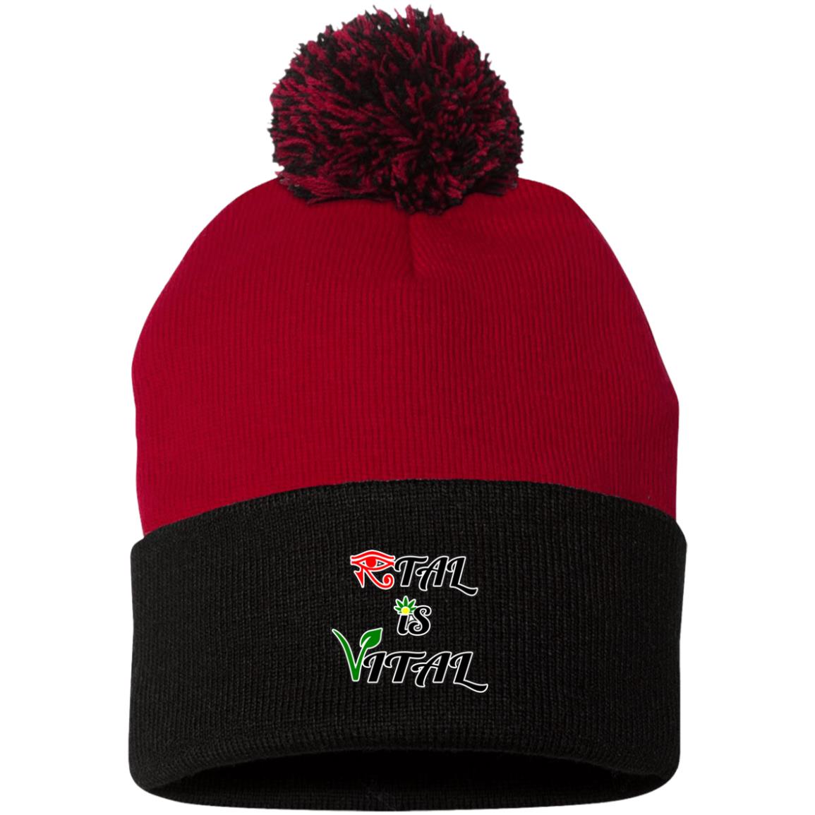 Ital Is Vital EM Pom Pom Knit Cap