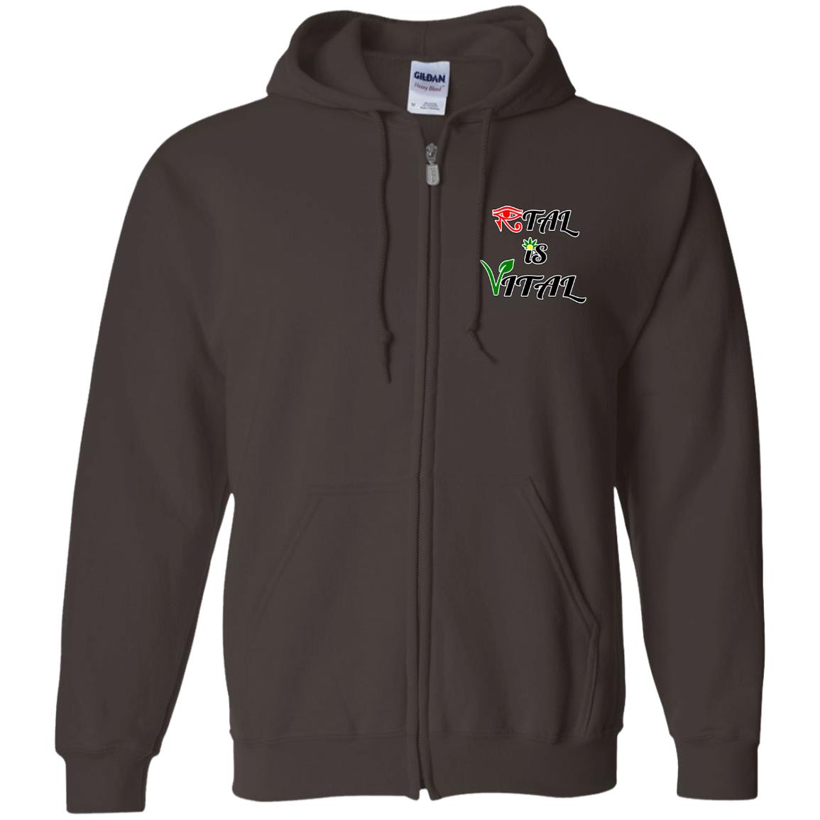 Ital Is Vital EM Zip Up Hooded Sweatshirt