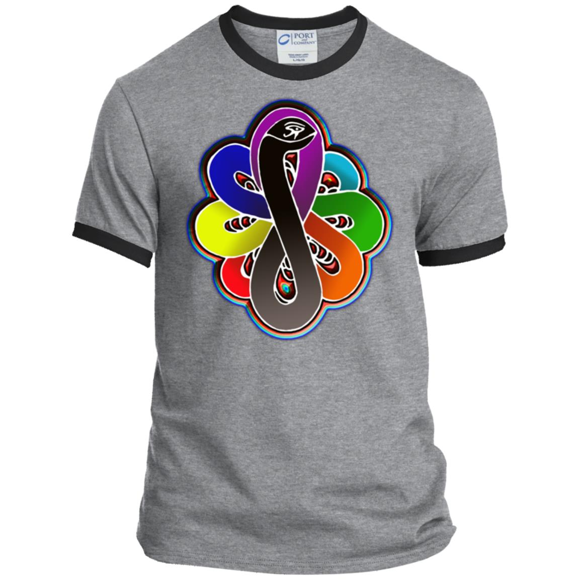 Infinity Snake of B-mwelo(chakras) Ringer Tee