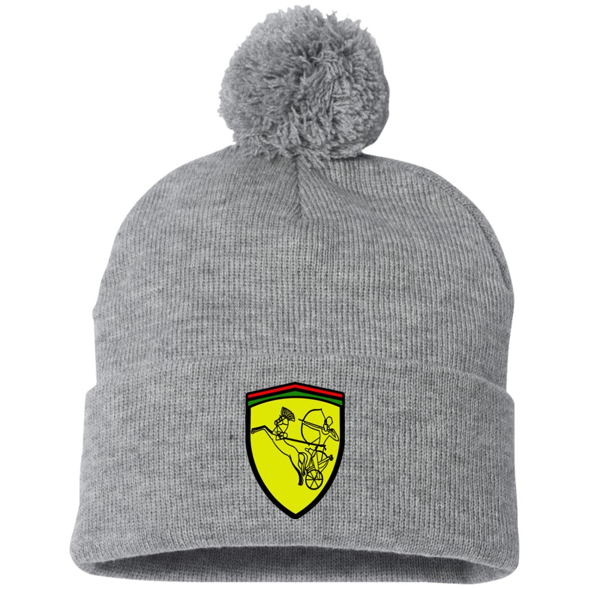 Ramses II Victory EMB Pom Pom Knit Cap