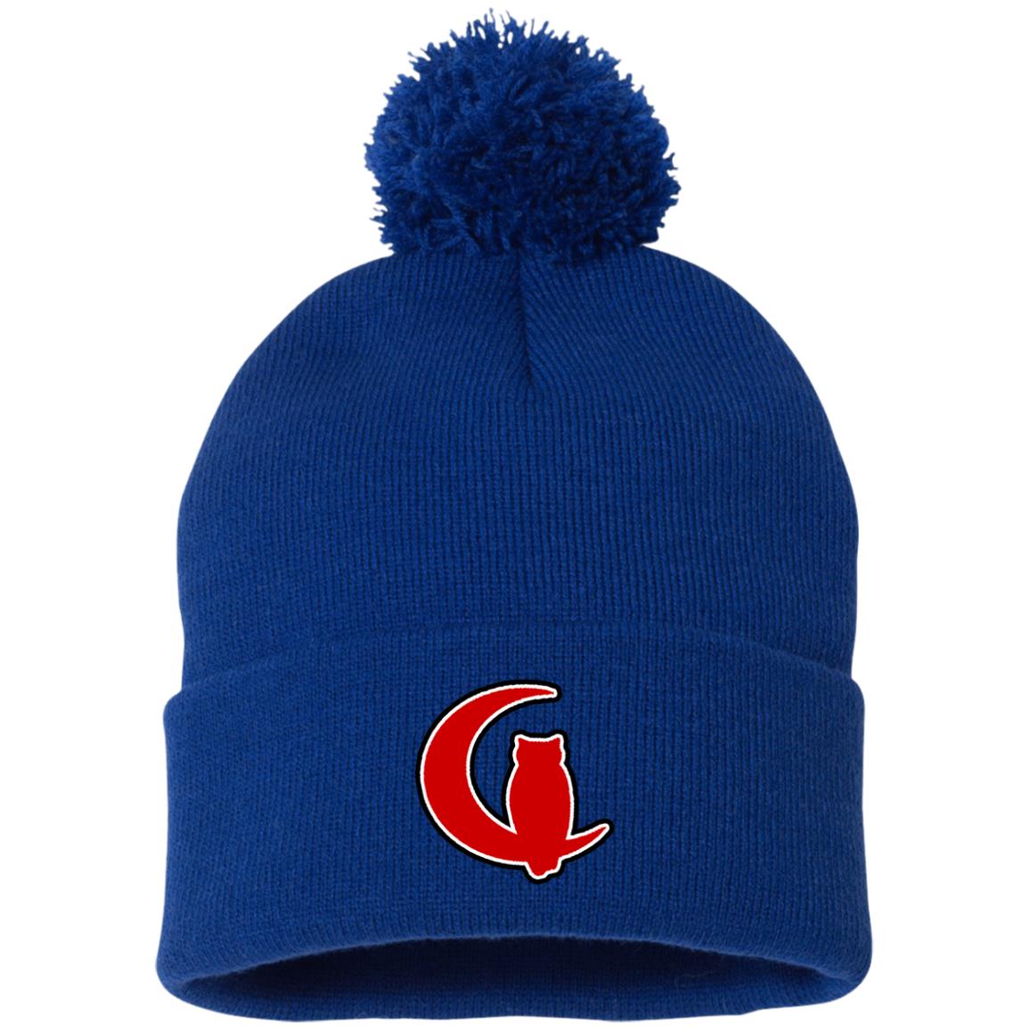 LCC RED & BLACC Pom Pom Knit Cap