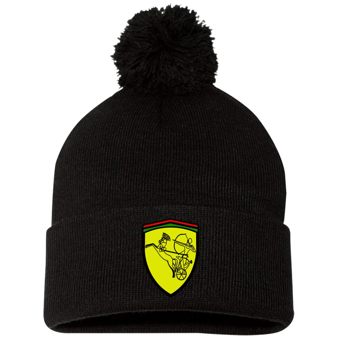 Ramses II Victory EMB Pom Pom Knit Cap
