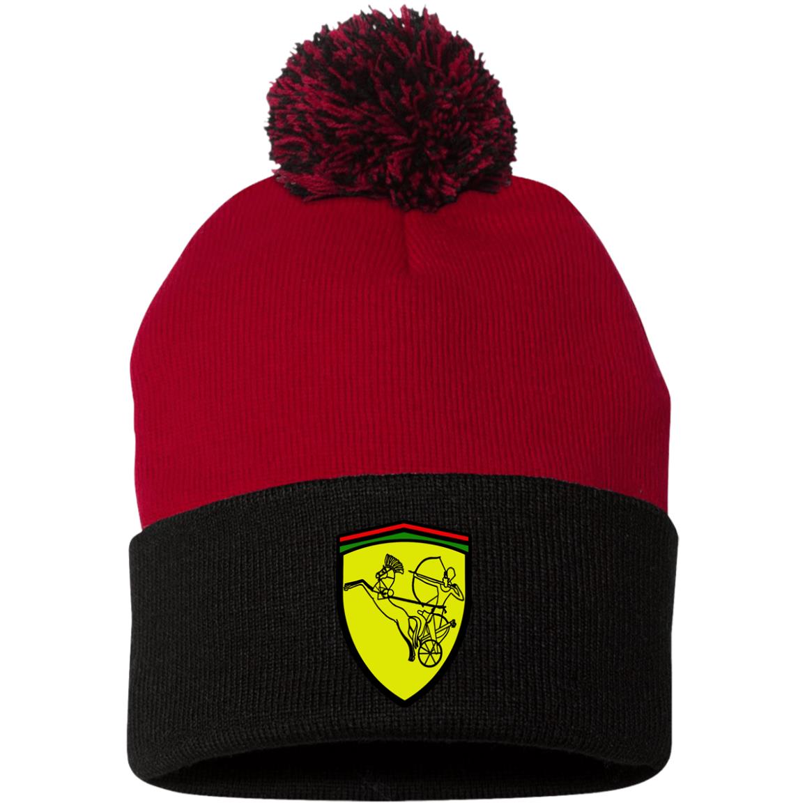 Ramses II Victory EMB Pom Pom Knit Cap