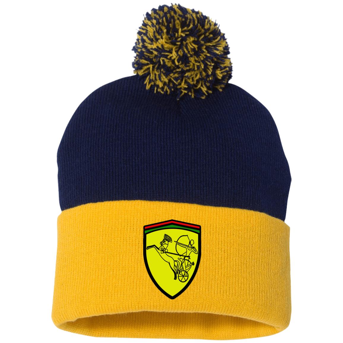 Ramses II Victory EMB Pom Pom Knit Cap