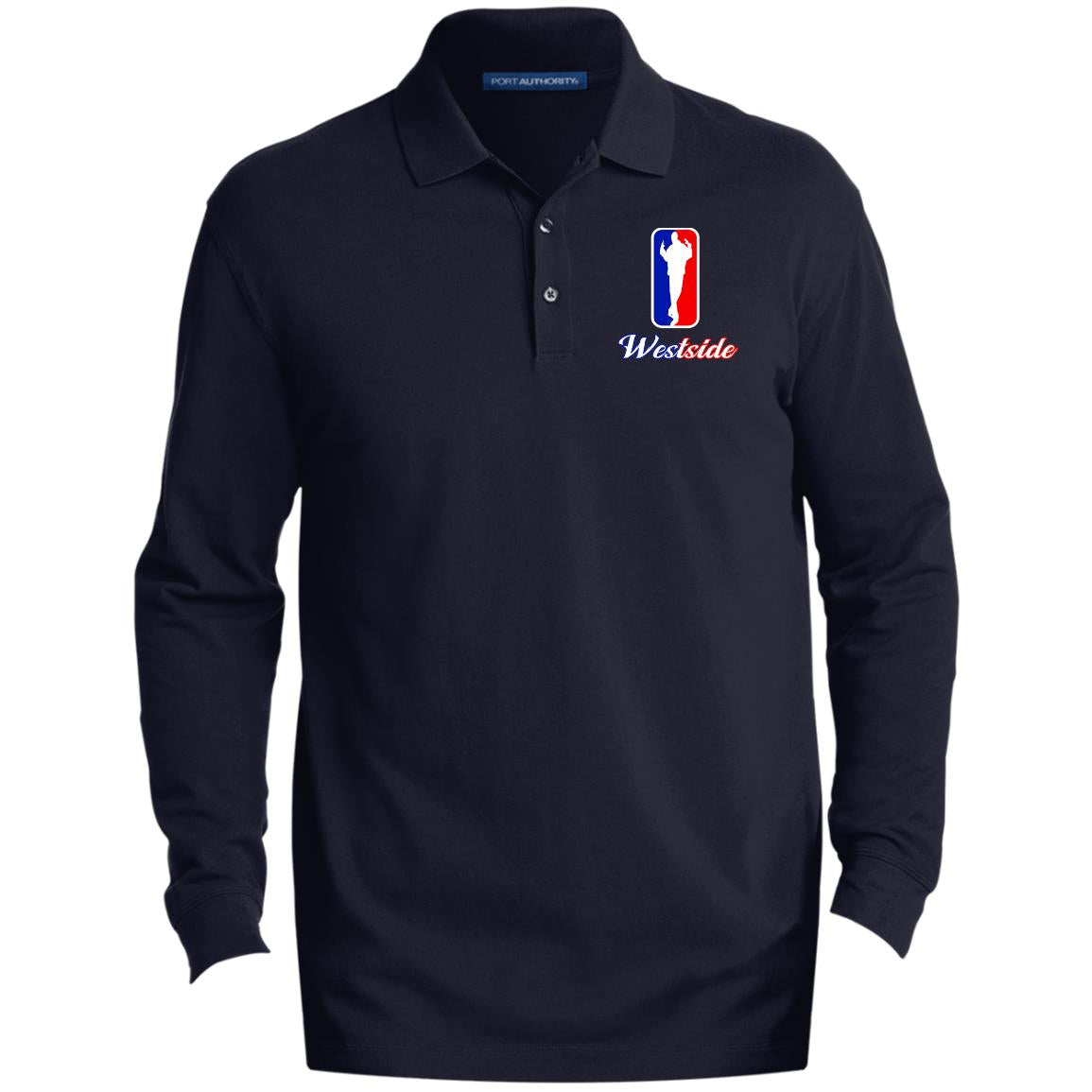 WESTSIDE Men's Cotton LS Polo