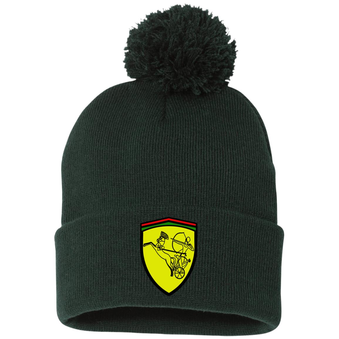 Ramses II Victory EMB Pom Pom Knit Cap