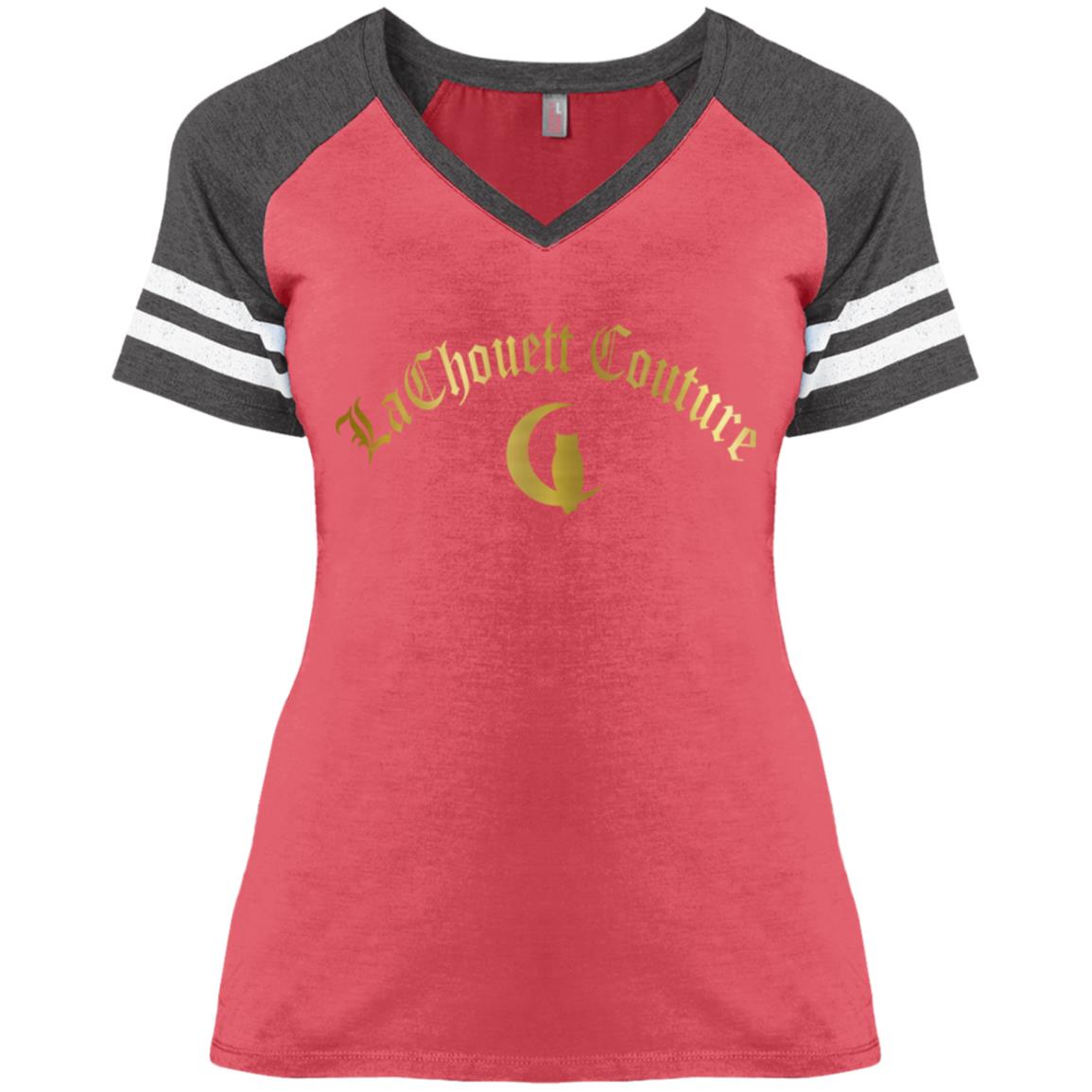 DM476 District Ladies' Game V-Neck T-Shirt