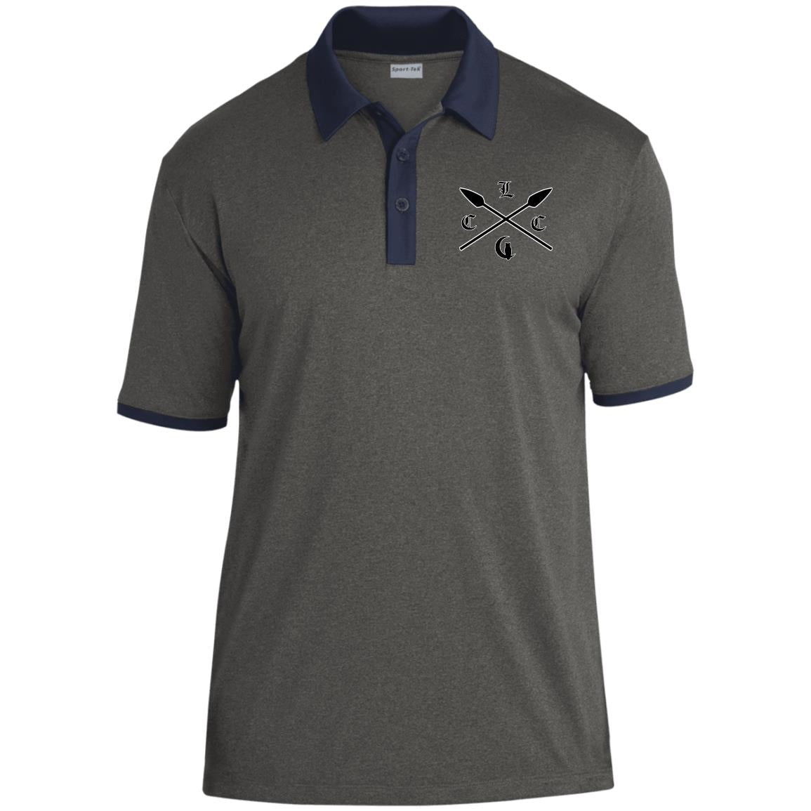 LCC SL Heather Contrast Polo