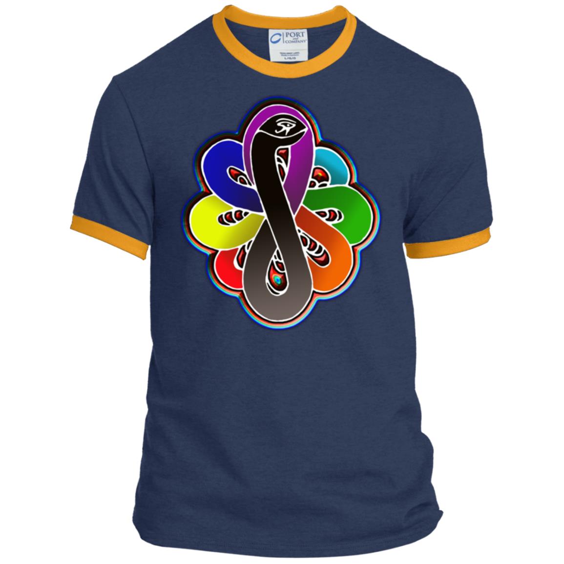 Infinity Snake of B-mwelo(chakras) Ringer Tee