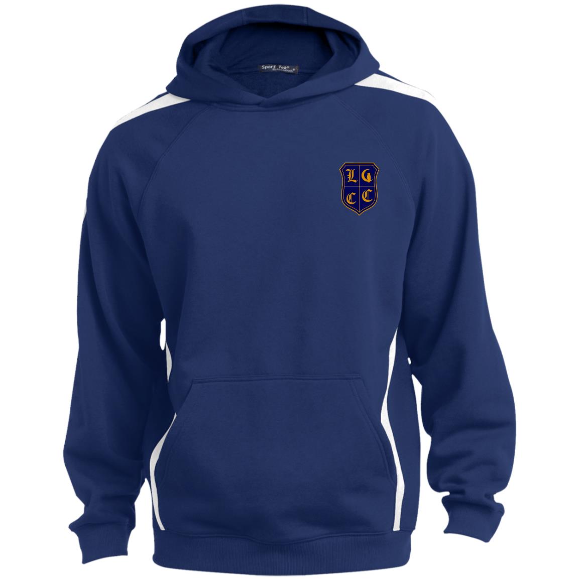 LCC Royal DTG Sleeve Stripe Sweatshirt Lined Hood
