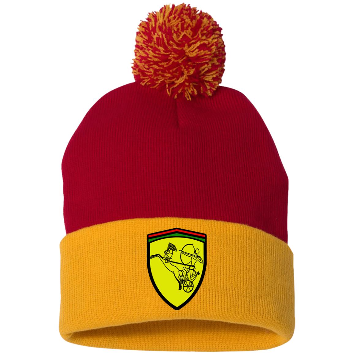 Ramses II Victory EMB Pom Pom Knit Cap