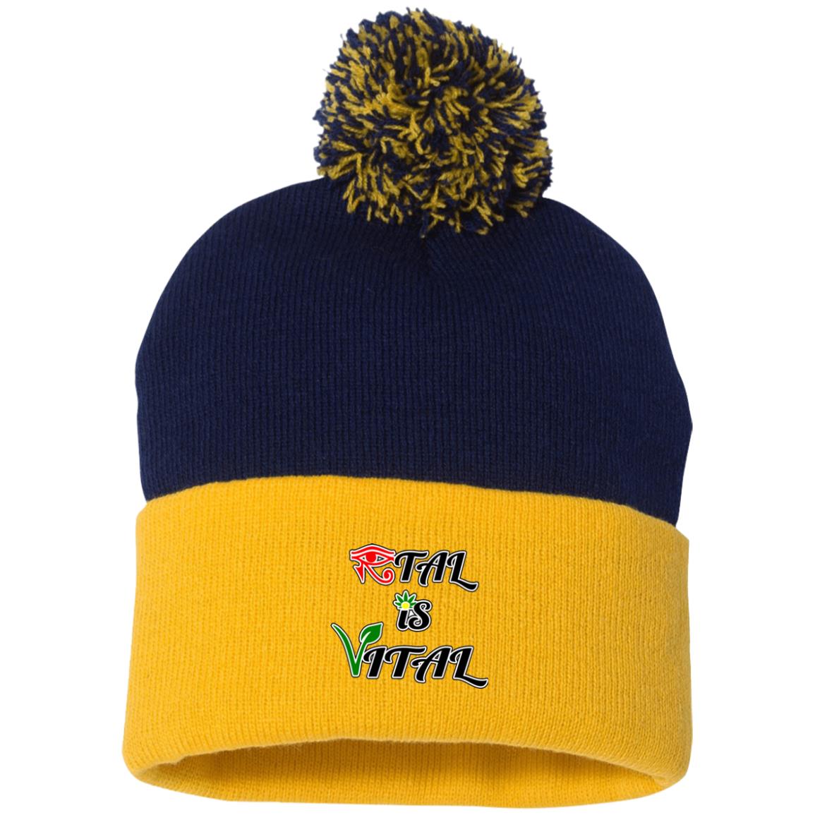 Ital Is Vital EM Pom Pom Knit Cap