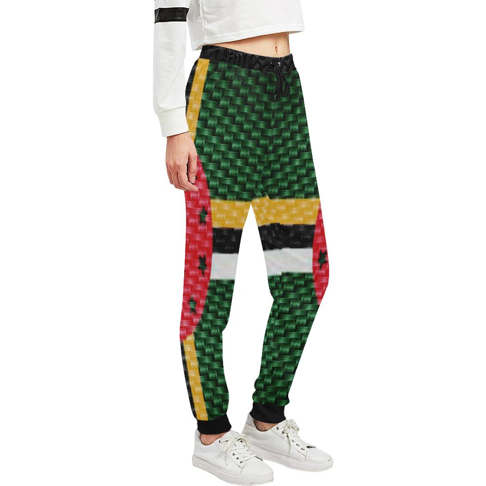DOMINICA FLAG Women's All Over Print Sweatpants (Model L11)