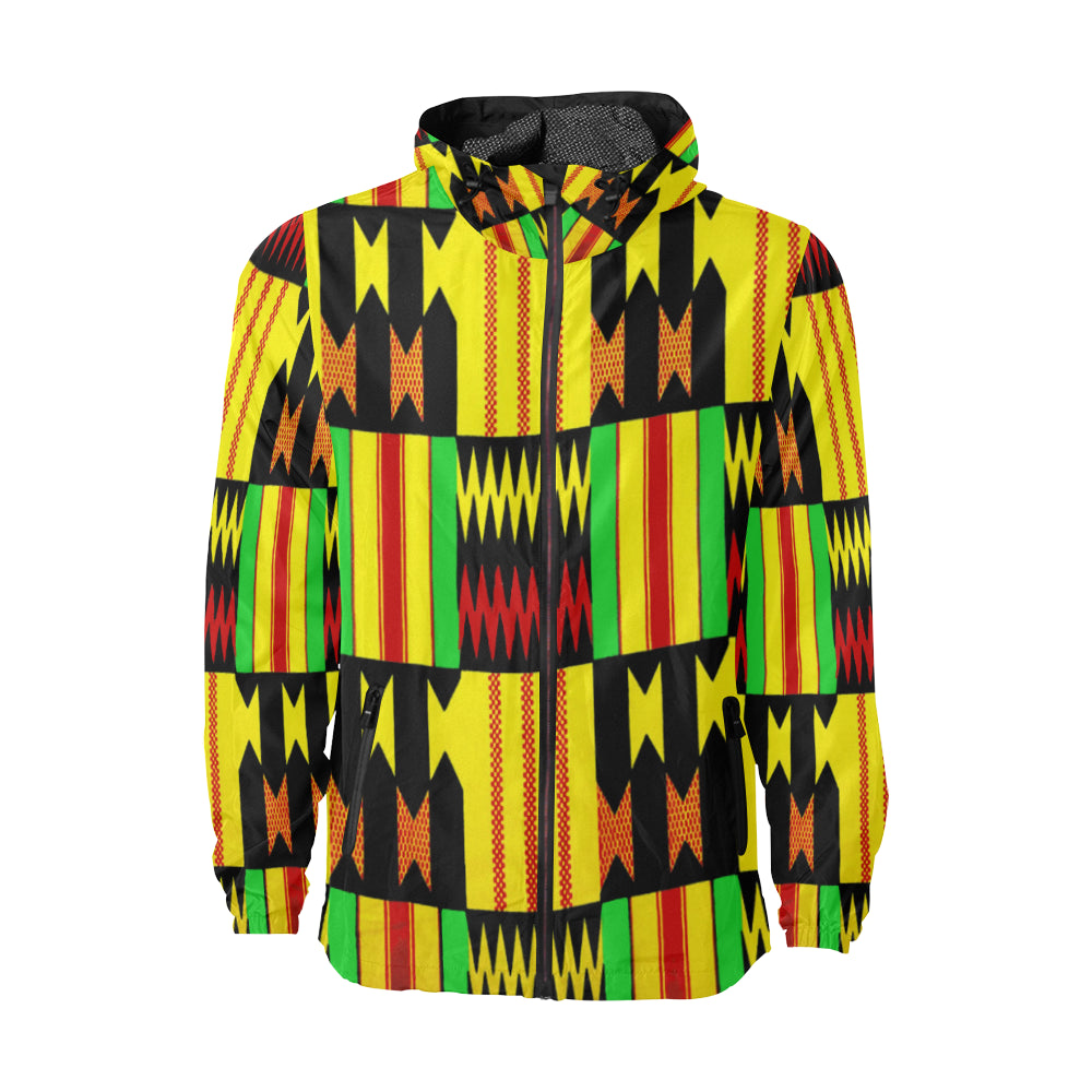 KENTE FULL RASTA All Over Print Windbreaker for Unisex