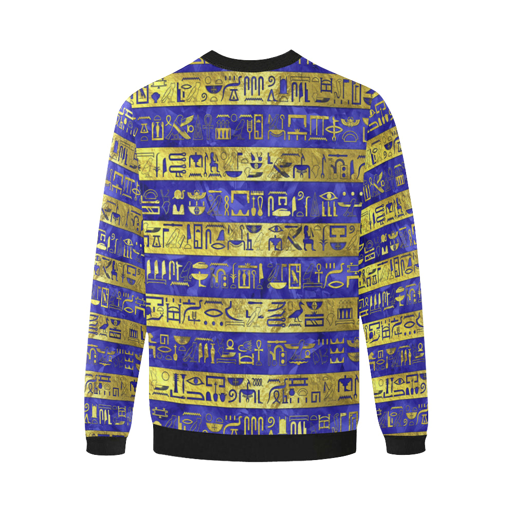 GOLDEN BLUE MDU NTR Men's Oversized Fleece Crew Sweatshirt