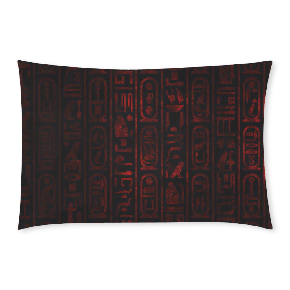 HIEROGLYH RED 3-Piece Bedding Set