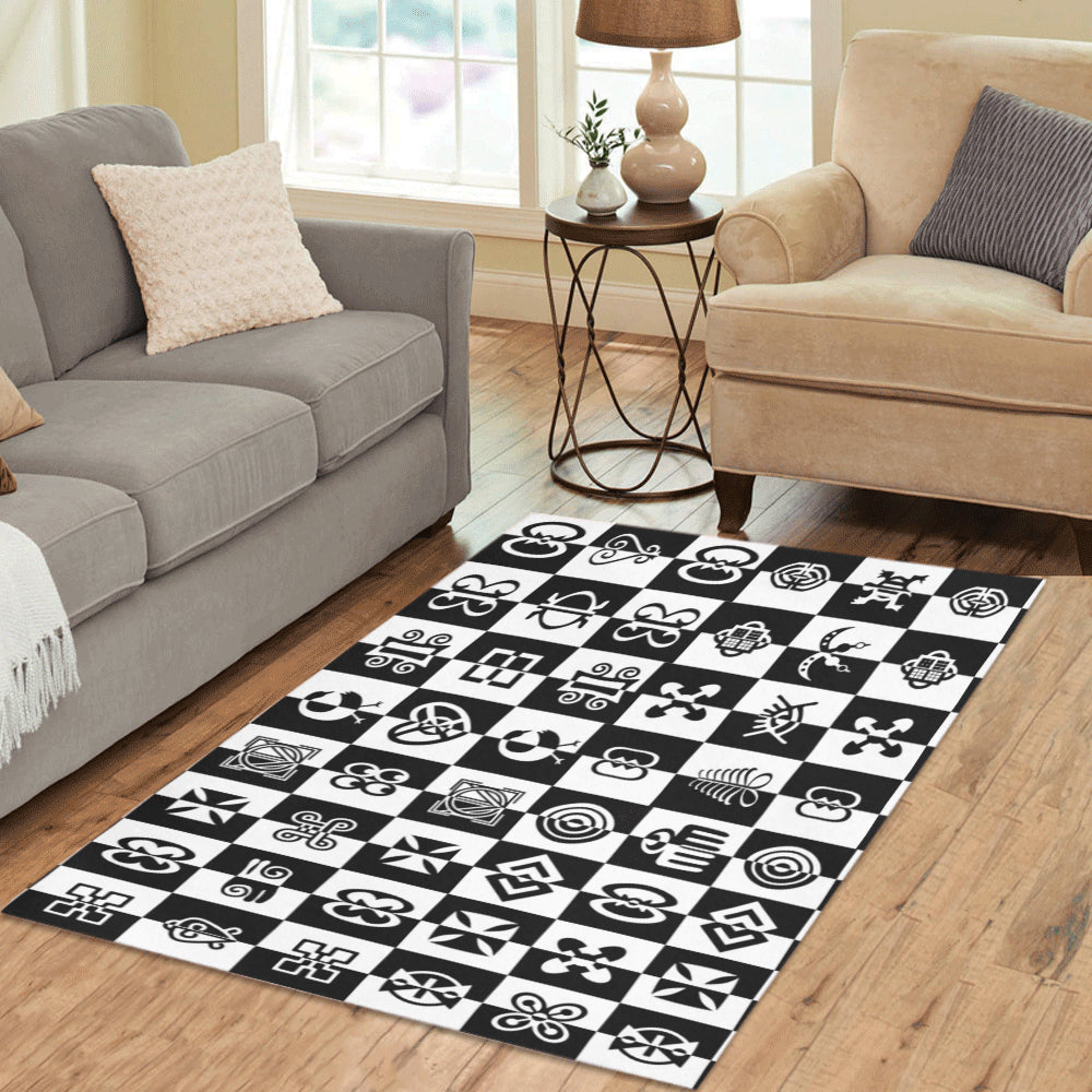 ADINKRA CHECCMATE Area Rug 5'3''x4'
