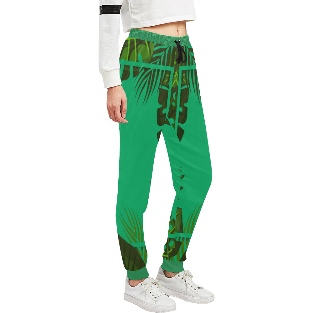 TROPICAL KWEEN FOREST Women's All Over Print Sweatpants